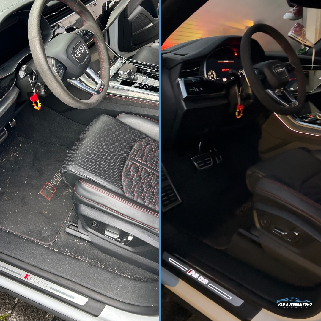 Innenaufbereitung eines Audi RSQ8 bei KLD Aufbereitung in Hirschaid