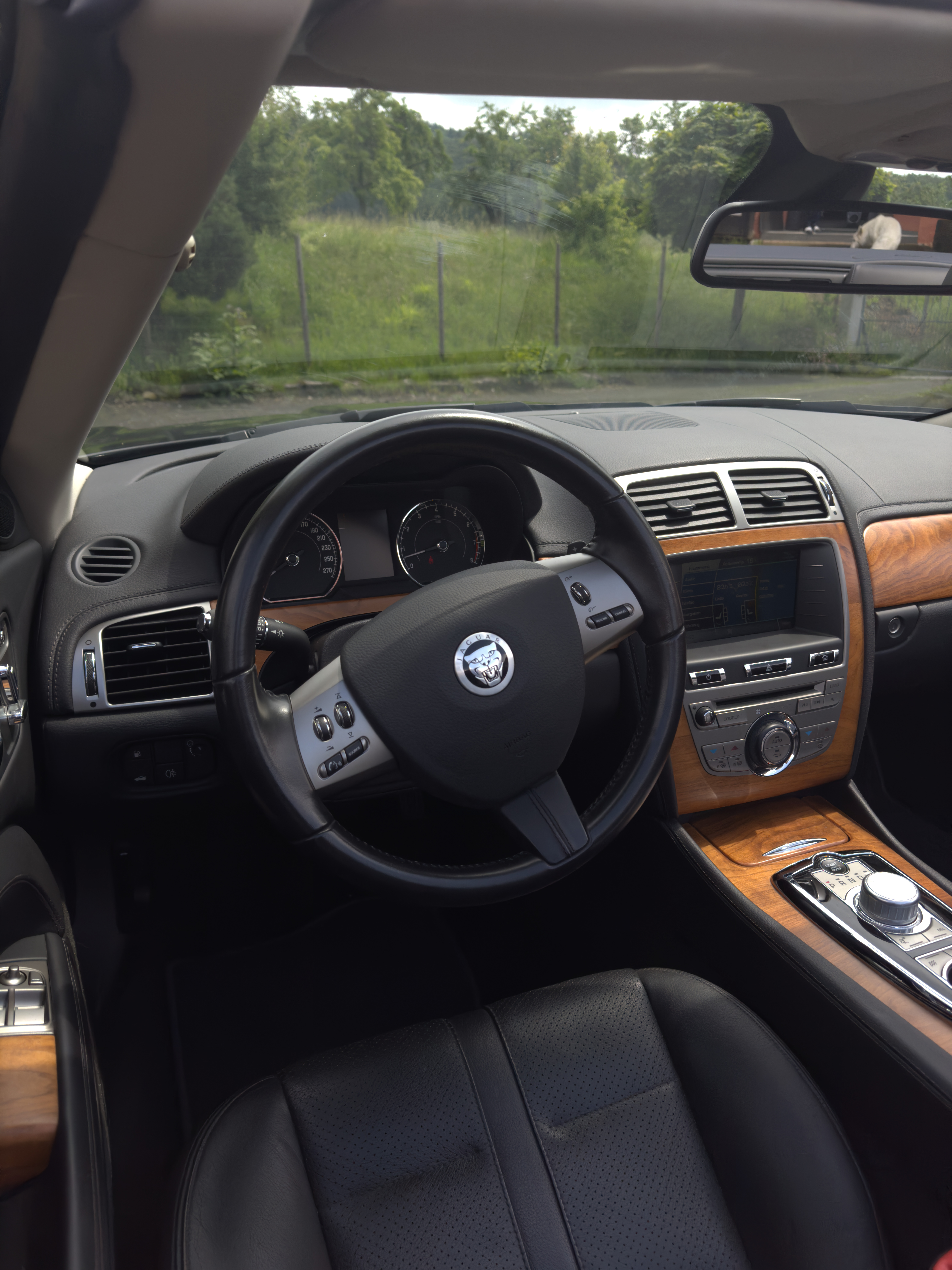 Lederaufbereitung in einem Jaguar XK Cabrio